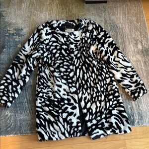 Michael Kors Black and White Trench Coat